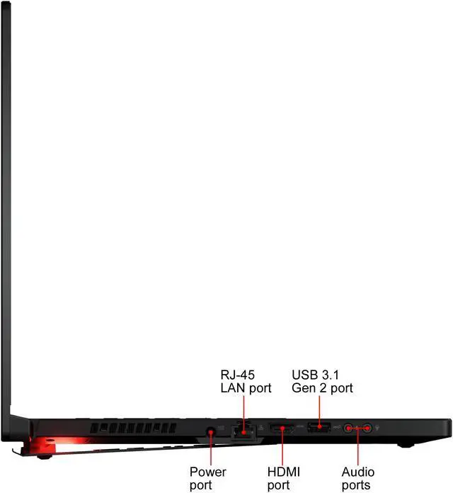 Alt view image 13 of 14 - Asus - Gaming laptop - 15.6" FHD IPS 240 Hz G-Sync, Intel Core i7-9750H, NVIDA GeForce RTX 2070, 16 GB DDR4 RAM, 1 TB SSD, Per-key RGB, Windows 10 Pro, ROG Zephyrus S (GX502GW-XB76)