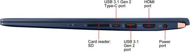 Alt view image 19 of 19 - ASUS ZenBook 15 Ultra-Slim Laptop 15.6" FHD NanoEdge Bezel, Intel Core i7-8565U, 16GB RAM, 1TB PCIe SSD, GeForce GTX 1650 Max Q, innovative ScreenPad 2.0, Windows 10 Pro, UX534FT-DB77, Royal Blue