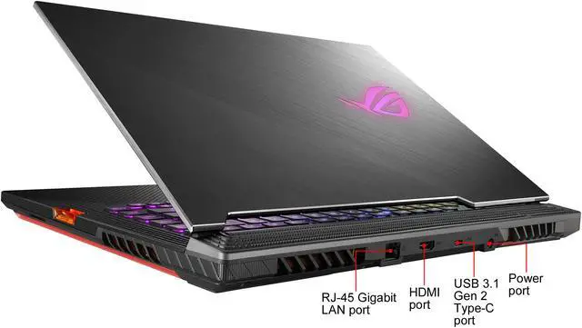 Alt view image 16 of 16 - ASUS ROG Strix Scar III (2019) Gaming Laptop, 15.6" 240 Hz 3 ms IPS Type FHD, NVIDIA GeForce RTX 2070, Intel Core i9-9880H, 32 GB DDR4, 1 TB PCIe NVMe SSD, Per-Key RGB KB, Windows 10 Pro, G531GW-XB96