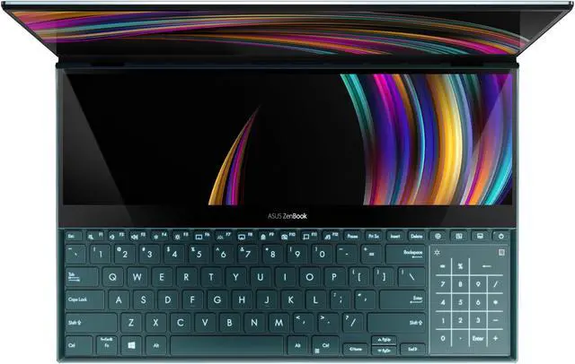 Alt view image 19 of 20 - ASUS ZenBook Pro Duo UX581 15.6" 4K UHD NanoEdge Bezel Touch, Intel Core i7-9750H, 16 GB RAM, 1 TB PCIe SSD, GeForce RTX 2060, Innovative ScreenPad Plus, Windows 10 Pro - UX581GV-XB74T, Celestial Blue