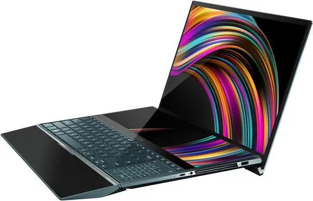 Alt view image 17 of 20 - ASUS ZenBook Pro Duo UX581 15.6" 4K UHD NanoEdge Bezel Touch, Intel Core i7-9750H, 16 GB RAM, 1 TB PCIe SSD, GeForce RTX 2060, Innovative ScreenPad Plus, Windows 10 Pro - UX581GV-XB74T, Celestial Blue