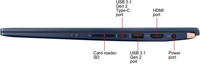 Alt view image 19 of 20 - ASUS ZenBook 15 Ultra-Slim Laptop 15.6" 4K UHD NanoEdge Bezel, Intel Core i7-10510U, 16 GB RAM, 1 TB PCIe SSD, GeForce GTX 1650, Innovative ScreenPad 2.0, Windows 10 Pro, UX534FTC-NH76, Royal Blue