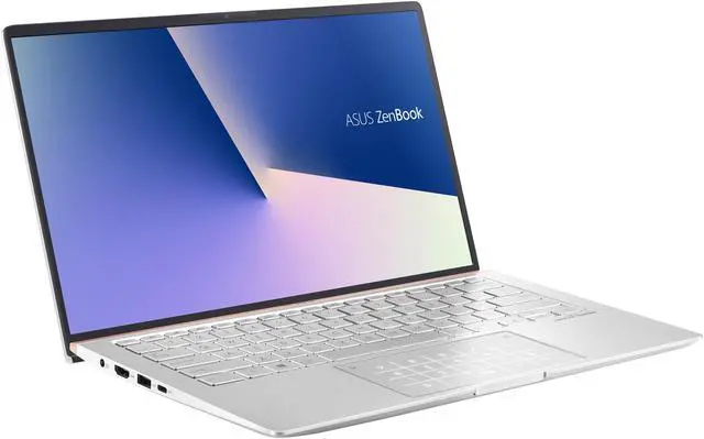 Alt view image 3 of 19 - ASUS ZenBook 14 Ultra-Slim Laptop 14" Full HD 4-Way NanoEdge Bezel, AMD R7 3700U CPU, 8 GB RAM, 512 GB PCIe SSD, NumberPad, Windows 10 - UM433DA-DH75, Icicle Silver