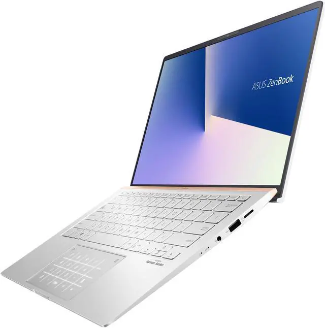 Alt view image 4 of 19 - ASUS ZenBook 14 Ultra-Slim Laptop 14" Full HD 4-Way NanoEdge Bezel, AMD R7 3700U CPU, 8 GB RAM, 512 GB PCIe SSD, NumberPad, Windows 10 - UM433DA-DH75, Icicle Silver