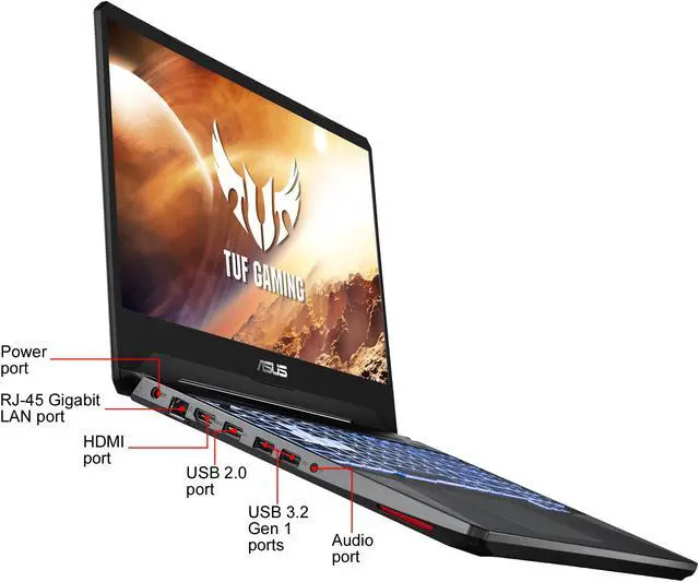 Alt view image 15 of 20 - ASUS TUF Gaming Laptop - 15.6" 144 Hz FHD IPS-Type - AMD Ryzen 7 R7-3750H - GeForce RTX 2060 - 16 GB DDR4 - 512 GB PCIe SSD - Gigabit Wi-Fi 5 - Windows 10 Home - FX505DV-NH74
