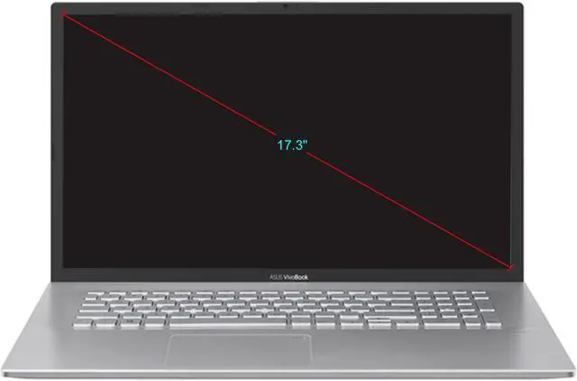 Alt view image 3 of 18 - ASUS VivoBook S17 S712 Thin and Light 17.3" FHD, Intel Core i7-10510U CPU, 8 GB DDR4 RAM, 256 GB PCIe NVMe SSD + 1 TB HDD, Windows 10 Home, S712FA-DS76, Transparent Silver