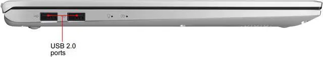 Alt view image 10 of 18 - ASUS VivoBook S512 S15 Thin and Light Laptop, 15.6" FHD, Intel Core i7-10510U CPU, 16 GB RAM, 256 GB SSD + 1 TB HDD, NVIDIA GeForce MX250, FingerPrint, Windows 10 Home, S512FL-PH77, Silver-Metal