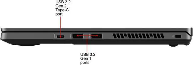 Alt view image 8 of 11 - ASUS ROG - 14.0" NVIDIA GeForce GTX 1660 Ti Max-Q - AMD Ryzen 7 4800HS  - 16GB Memory - 512 GB PCIe SSD - Windows 10 Home 64-bit - Gaming Laptop - 120 Hz (GA401IU-BS76 )