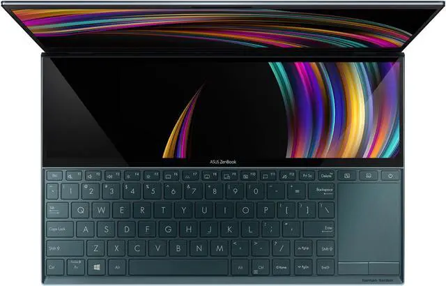 Alt view image 11 of 20 - ASUS ZenBook Duo UX481 14" FHD NanoEdge Bezel Touch, Intel Core i7-10510U, 16 GB RAM, 1 TB PCIe SSD, GeForce MX250, Innovative ScreenPad Plus, Windows 10 Pro - UX481FL-XS74T, Celestial Blue