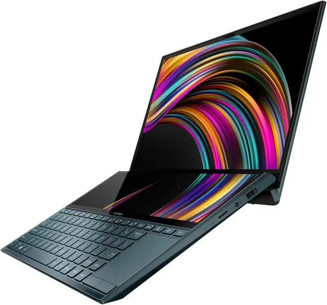 Alt view image 7 of 20 - ASUS ZenBook Duo UX481 14" FHD NanoEdge Bezel Touch, Intel Core i7-10510U, 16 GB RAM, 1 TB PCIe SSD, GeForce MX250, Innovative ScreenPad Plus, Windows 10 Pro - UX481FL-XS74T, Celestial Blue