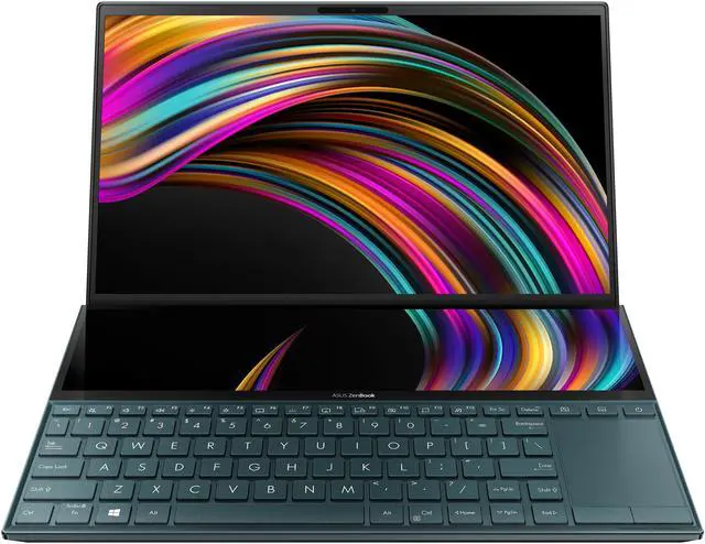 Alt view image 9 of 20 - ASUS ZenBook Duo UX481 14" FHD NanoEdge Bezel Touch, Intel Core i7-10510U, 16 GB RAM, 1 TB PCIe SSD, GeForce MX250, Innovative ScreenPad Plus, Windows 10 Pro - UX481FL-XS74T, Celestial Blue