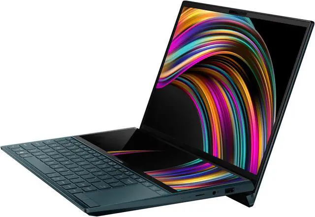 Alt view image 4 of 20 - ASUS ZenBook Duo UX481 14" FHD NanoEdge Bezel Touch, Intel Core i7-10510U, 16 GB RAM, 1 TB PCIe SSD, GeForce MX250, Innovative ScreenPad Plus, Windows 10 Pro - UX481FL-XS74T, Celestial Blue