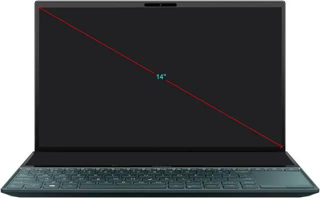 Alt view image 2 of 20 - ASUS ZenBook Duo UX481 14" FHD NanoEdge Bezel Touch, Intel Core i7-10510U, 16 GB RAM, 1 TB PCIe SSD, GeForce MX250, Innovative ScreenPad Plus, Windows 10 Pro - UX481FL-XS74T, Celestial Blue