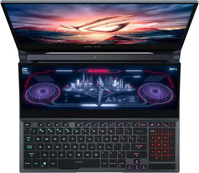 Alt view image 7 of 17 - ASUS ROG Zephyrus Duo 15 - 15.6" 300 Hz - GeForce RTX 2070 SUPER - Intel Core i7-10875H - 32 GB DDR4 - 2 TB RAID 0 SSD - Per-Key RGB - Thunderbolt 3 - Windows 10 - Gaming Laptop (GX550LWS-XS79)