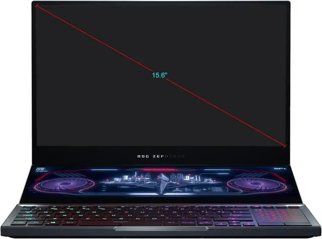 Alt view image 4 of 17 - ASUS ROG Zephyrus Duo 15 - 15.6" 300 Hz - GeForce RTX 2070 SUPER - Intel Core i7-10875H - 32 GB DDR4 - 2 TB RAID 0 SSD - Per-Key RGB - Thunderbolt 3 - Windows 10 - Gaming Laptop (GX550LWS-XS79)