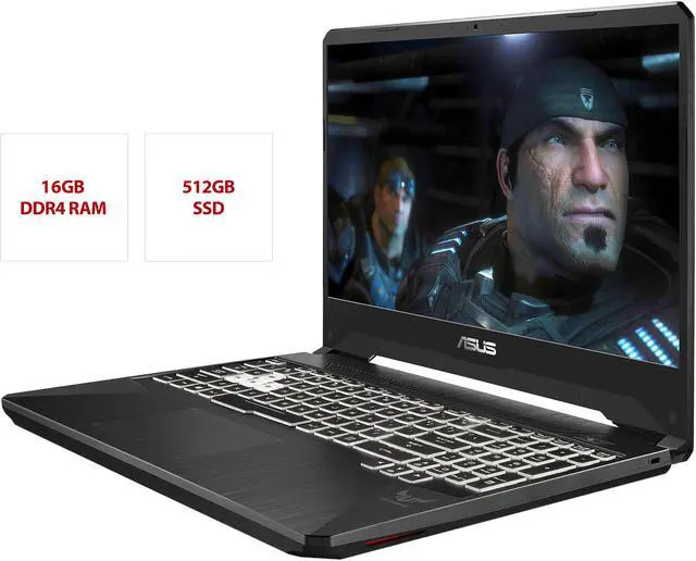 Alt view image 11 of 19 - ASUS TUF FX505 Gaming Laptop, 15.6" 120 Hz FHD IPS-Type Display, AMD Ryzen 7 3750H, NVIDIA GeForce RTX 2060, 16 GB DDR4, 512 GB PCIe SSD, RGB Keyboard, Windows 10 Home, Stealth Black, FX505DV-ES74
