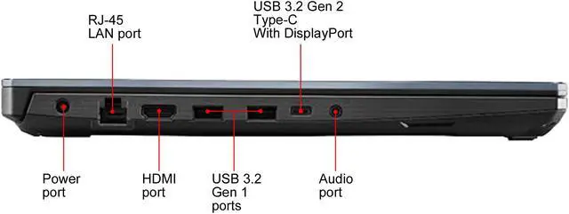 Alt view image 9 of 9 - ASUS TUF Gaming TUF506LH-DB51-CA 15.6" 60 Hz Intel Core i5 10th Gen 10300H (2.50 GHz) NVIDIA GeForce GTX 1650 8 GB Memory 512 GB PCIe SSD Windows 10 Home 64-bit Gaming Laptop