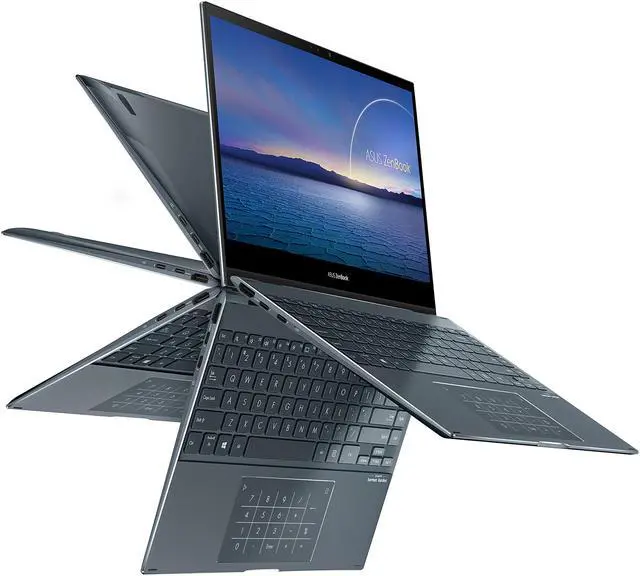 Alt view image 4 of 7 - ASUS ZenBook Flip 13 Ultra Slim 2-in-1 Laptop, 13.3" FHD Touchscreen Display, Intel Core i7-1065G7 Processor, 16 GB RAM, 512 GB PCIe SSD, Thunderbolt 3, Windows 10 Pro, Pine Grey, UX363JA-XB71T