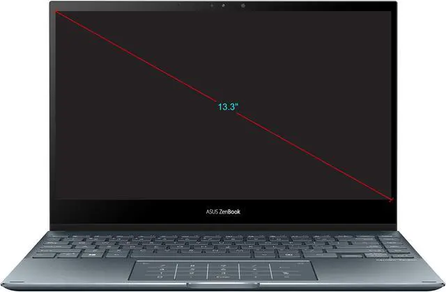 Alt view image 2 of 7 - ASUS ZenBook Flip 13 Ultra Slim 2-in-1 Laptop, 13.3" FHD Touchscreen Display, Intel Core i7-1065G7 Processor, 16 GB RAM, 512 GB PCIe SSD, Thunderbolt 3, Windows 10 Pro, Pine Grey, UX363JA-XB71T