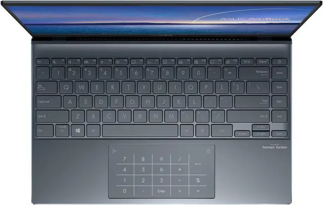 Alt view image 8 of 19 - ASUS ZenBook 14 Ultra-Slim Laptop 14" Full HD NanoEdge Bezel, Intel Core i7-1065G7, 8 GB RAM, 512 GB PCIe SSD, NumberPad, Thunderbolt 3, Windows 10 Home, Pine Grey, UX425JA-EB71