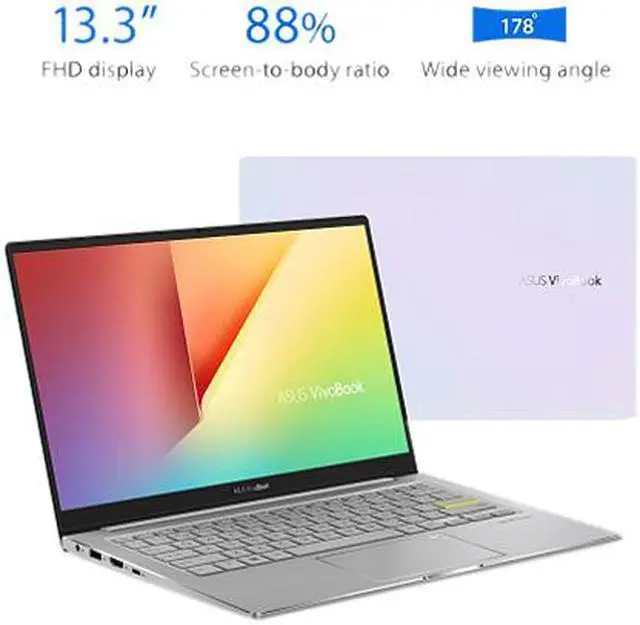 Alt view image 7 of 10 - ASUS VivoBook S13 Thin and Light Laptop, 13.3" FHD Display, Intel Core i5-1035G1 CPU, 8 GB LPDDR4X RAM, 512 GB PCIe SSD, Windows 10 Home, Fingerprint Reader, Dreamy White, S333JA-DS51-WH