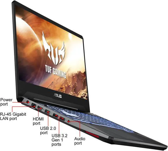 Alt view image 6 of 12 - ASUS TUF FX505GT-US52 15.6" Gaming Laptop - Intel Core i5-9300H, GeForce GTX 1650, 8 GB DDR4, 512 GB SSD, Windows 10 Home