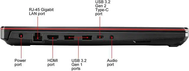 Alt view image 11 of 16 - ASUS TUF Gaming A15 - 15.6" FHD - AMD Ryzen 5 4600H - GeForce GTX 1660 Ti - 8 GB DDR4 - 512 GB SSD - RGB Keyboard - Windows 10 Home - Bonfire Black - Gaming Laptop (FA506IU-NB53)