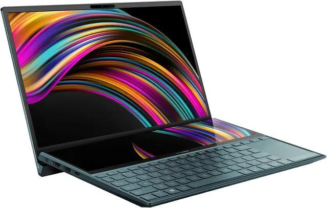 Main image of ASUS ZenBook Duo UX481 14" FHD NanoEdge Bezel Touch, Intel Core i7-10510U, 8 GB RAM, 512 GB PCIe SSD, Innovative ScreenPad Plus, Windows 10 Home, UX481FA-DB71T, Celestial Blue