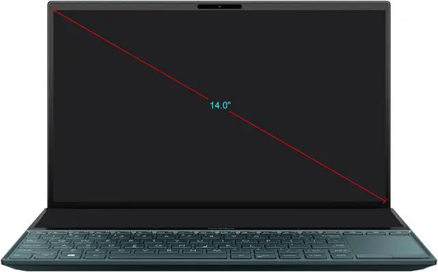 Alt view image 4 of 20 - ASUS ZenBook Duo UX481 14" FHD NanoEdge Bezel Touch, Intel Core i7-10510U, 8 GB RAM, 512 GB PCIe SSD, Innovative ScreenPad Plus, Windows 10 Home, UX481FA-DB71T, Celestial Blue
