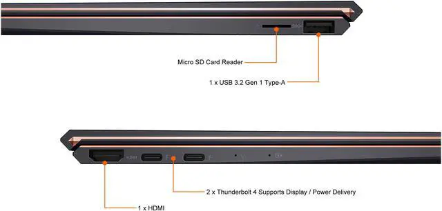 Alt view image 10 of 11 - ASUS ZenBook S Ultra Slim Laptop, 13.9" 3300x2200 3:2 500nits Touch Display, Intel Evo Platform Core i7-1165G7 CPU, 16GB RAM, 1TB SSD, Thunderbolt 4, TPM, Windows 10 Pro, Jade Black, UX393EA-XB77T