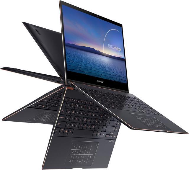 Alt view image 6 of 11 - ASUS ZenBook Flip S 13 Ultra Slim Laptop, 13.3" 4K UHD OLED Touch Display, Intel Evo, Intel Core i7-1165G7 CPU, Intel Iris Xe, 16 GB RAM, 1 TB SSD, Thunderbolt 4, TPM, Windows 10 Pro, Jade Black, UX371EA-XH77T