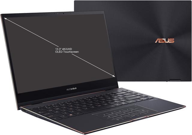 Alt view image 2 of 11 - ASUS ZenBook Flip S 13 Ultra Slim Laptop, 13.3" 4K UHD OLED Touch Display, Intel Evo, Intel Core i7-1165G7 CPU, Intel Iris Xe, 16 GB RAM, 1 TB SSD, Thunderbolt 4, TPM, Windows 10 Pro, Jade Black, UX371EA-XH77T