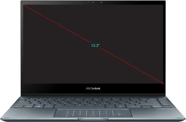Alt view image 2 of 7 - ASUS ZenBook Flip 13 Ultra Slim Convertible Laptop, 13.3" OLED FHD Touch Display, Intel Core i5-1135G7 Processor, Intel Iris Xe Graphics, 8 GB RAM, 512 GB SSD, Windows 10 Home, Pine Grey, UX363EA-DH51T