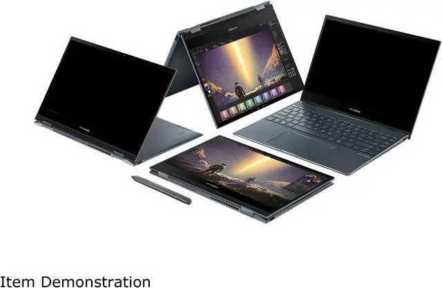 Alt view image 6 of 7 - ASUS ZenBook Flip 13 Ultra Slim Convertible Laptop, 13.3" OLED FHD Touch Display, Intel Core i7-1165G7 Processor, Intel Iris Xe Graphics, 16 GB RAM, 512 GB SSD, Windows 10 Pro, Pine Grey, UX363EA-XH71T