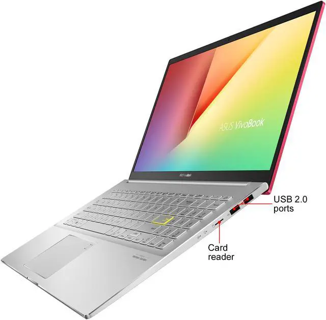 Alt view image 6 of 10 - ASUS VivoBook S15 S533 Thin and Light Laptop, 15.6" FHD Display, Intel Core i5-1135G7 Processor, 8 GB DDR4 RAM, 512 GB PCIe SSD, Wi-Fi 6, Windows 10 Home, Resolute Red, S533EA-DH51-RD