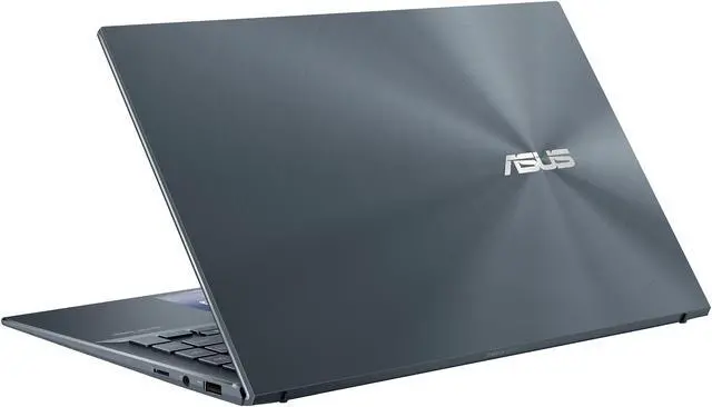 Alt view image 10 of 11 - ASUS ZenBook 14 Ultra-Slim Laptop 14" FHD NanoEdge Bezel Display, Intel Core i7-1165G7, NVIDIA MX450, 16 GB RAM, 512 GB SSD, ScreenPad 2.0, Thunderbolt 4, Windows 10 Pro, Pine Grey, UX435EG-XH74