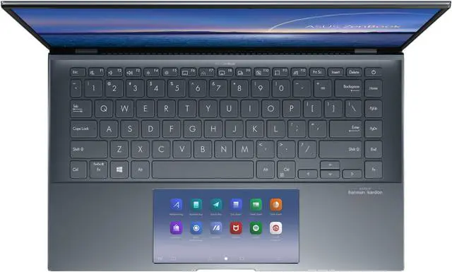 Alt view image 8 of 11 - ASUS ZenBook 14 Ultra-Slim Laptop 14" FHD NanoEdge Bezel Display, Intel Core i7-1165G7, NVIDIA MX450, 16 GB RAM, 512 GB SSD, ScreenPad 2.0, Thunderbolt 4, Windows 10 Pro, Pine Grey, UX435EG-XH74