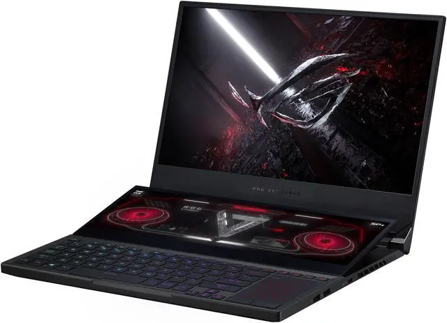 Alt view image 3 of 17 - ASUS ROG Zephyrus Duo SE 15 Gaming Laptop, 15.6" 300Hz IPS Type FHD Display, NVIDIA GeForce RTX 3070 Laptop GPU 8GB GDDR6, AMD Ryzen 9 5900HX, 32GB DDR4, 1TB PCIe SSD, Per-Key RGB Keyboard, Windows 10 Pro, GX551QR-XS98