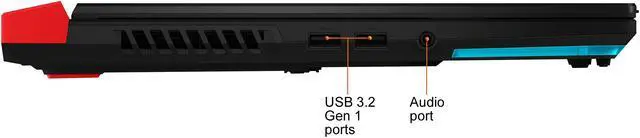 Alt view image 10 of 17 - ASUS ROG Strix G15 (2021) Gaming Laptop, 15.6" 300Hz IPS Type FHD Display, NVIDIA GeForce RTX 3070 Laptop GPU 8GB GDDR6 , AMD Ryzen R9-5900HX, 16GB DDR4, 1TB PCIe NVMe SSD, RGB Keyboard, Windows 10, G513QR-ES96
