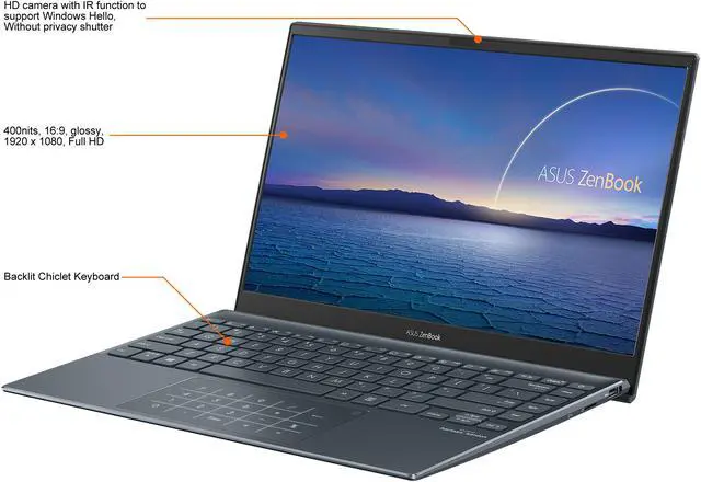 Alt view image 3 of 3 - ASUS Laptop ZenBook 13 UX325EA-ES71-CA Intel Core i7 11th Gen 1165G7 (2.80 GHz) 16 GB Memory 512 GB PCIe SSD Intel Iris Xe Graphics 13.3" Windows 10 Home