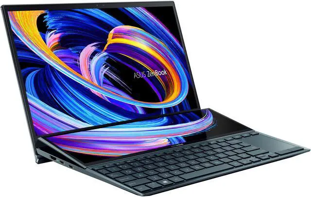 Alt view image 6 of 12 - ASUS ZenBook Duo 14 UX482 14" FHD NanoEdge Touch Display, Core i7-1165G7, GeForce MX450, 16GB RAM, 1TB SSD, Innovative ScreenPad Plus, Windows 10 Pro, Celestial Blue, UX482EG-XS74T