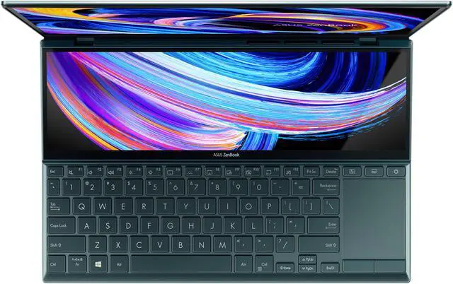 Alt view image 9 of 12 - ASUS ZenBook Duo 14 UX482 14" FHD NanoEdge Touch Display, Core i7-1165G7, GeForce MX450, 16GB RAM, 1TB SSD, Innovative ScreenPad Plus, Windows 10 Pro, Celestial Blue, UX482EG-XS74T
