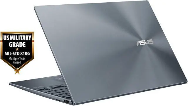 Alt view image 10 of 11 - ASUS ZenBook 13 Ultra-Slim Laptop, 13.3" OLED FHD NanoEdge, Intel Core i5-1135G7, 8GB RAM, 256GB SSD, NumberPad, Thunderbolt 4, Wi-Fi 6, Windows 10, AI Noise-Cancellation, Pine Grey, UX325EA-DS51