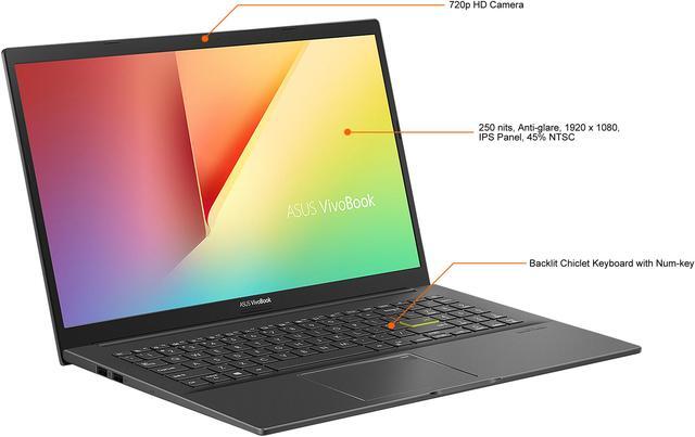 Alt view image 10 of 10 - ASUS VivoBook 15 S513 Thin and Light Laptop, 15.6" FHD Display, AMD Ryzen 5 5500U Processor, Radeon Graphics, 8GB DDR4 RAM, 512GB PCIe SSD, Fingerprint, Windows 10 Home, Indie Black, S513UA-DS51