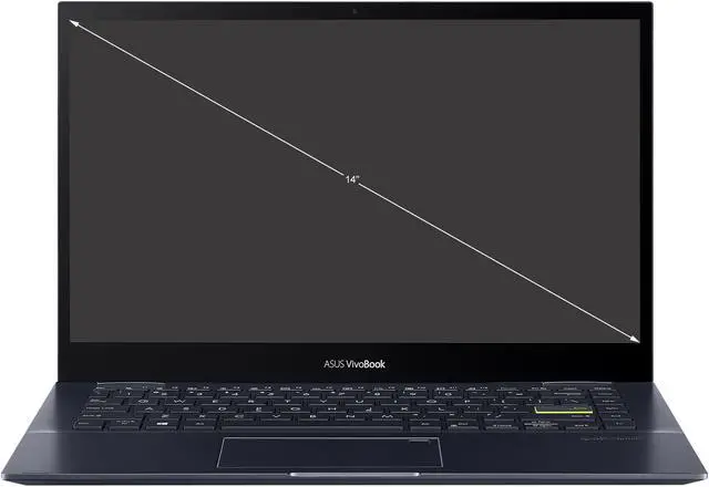 Alt view image 2 of 11 - ASUS VivoBook Flip 14 AMD Ryzen 7 5700U 8GB Memory 512 GB PCIe SSD AMD Radeon Graphics 14.0" Touch Screen 1920 x 1080 Convertible 2-in-1 Laptop Windows 10 Home 64-bit TM420UA-DS71T