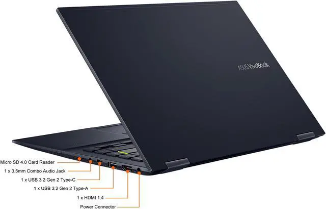 Alt view image 11 of 11 - ASUS VivoBook Flip 14 AMD Ryzen 5 5500U 8GB Memory 512 GB PCIe SSD AMD Radeon Graphics 14.0" Touch Screen 1920 x 1080 Convertible 2-in-1 Laptop Windows 10 Home 64-bit TM420UA-DS52T