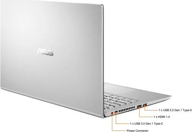 Alt view image 7 of 10 - ASUS VivoBook 15 M515 Thin and Light Laptop, 15.6" IPS FHD Display, AMD Ryzen 5 5500U, 16GB DDR4 RAM, 512GB PCIe SSD, Fingerprint Reader, Windows 10 Home, Silver, M515UA-ES56-SL, Only at Newegg