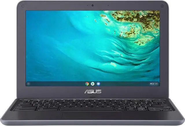 Main image of ASUS Grade A+ Chromebook, Ruggedized and Spill Resistant Design, C202S Intel Celeron N3060 (1.60 GHz) 4 GB Memory 16 GB eMMC 11.6" Chrome OS
