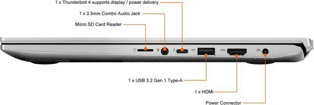 Alt view image 11 of 19 - ASUS Laptop VivoBook S Intel Core i7-1165G7 16GB Memory 1 TB PCIe SSD NVIDIA GeForce MX350 15.6" Non-Touch Screen Windows 10 Home 64-bit S532EQ-DS79