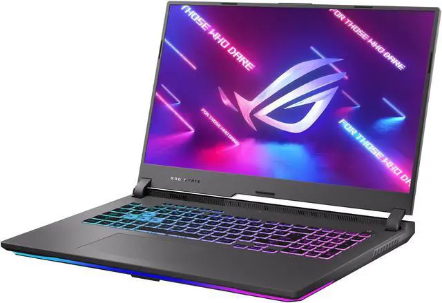 Alt view image 2 of 18 - ASUS ROG Strix G17 (2021) Gaming Laptop, 17.3" 144 Hz IPS, NVIDIA GeForce RTX 3060 Laptop GPU, AMD Ryzen 9 5900HX, 16 GB DDR4, 512 GB PCIe NVMe SSD, RGB Keyboard, Windows 10, G713QM-ES94